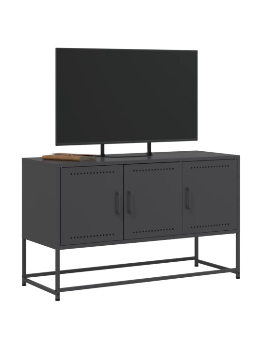 Tv skapītis, 100,5x39x60,5 cm, tērauds, melns