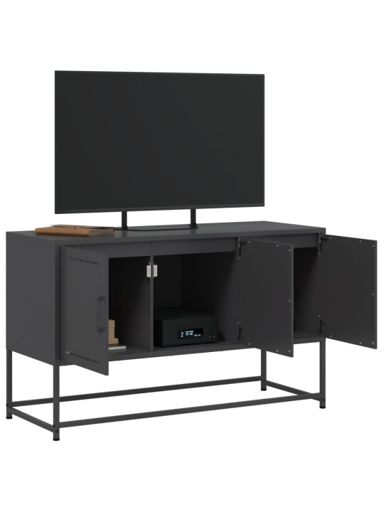 Tv skapītis, 100,5x39x60,5 cm, tērauds, melns