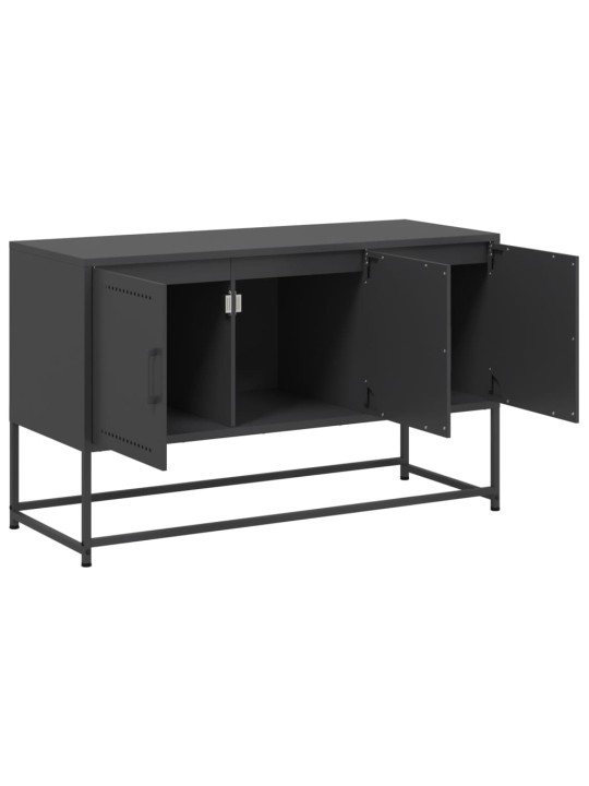 Tv skapītis, 100,5x39x60,5 cm, tērauds, melns