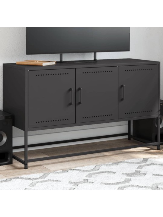 Tv skapītis, 100,5x39x60,5 cm, tērauds, melns