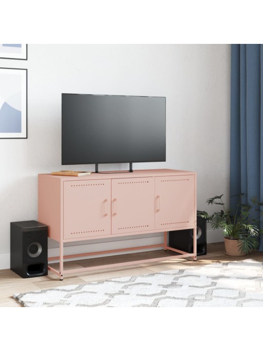 Tv skapītis, 100,5x39x60,5 cm, tērauds, rozā