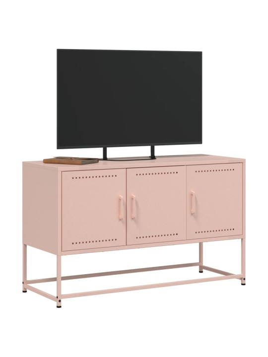 Tv skapītis, 100,5x39x60,5 cm, tērauds, rozā