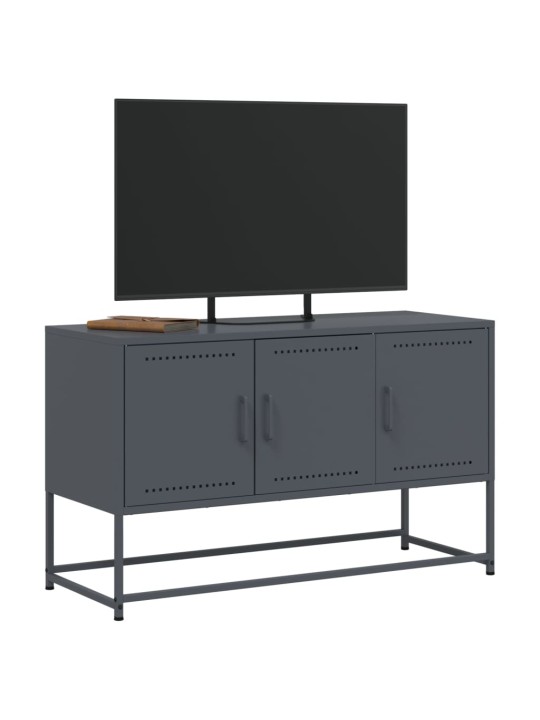 Tv skapītis, 100,5x39x60,5 cm, tērauds, antracītpelēks