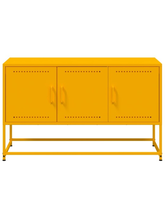 Tv skapītis, 100,5x39x60,5 cm, tērauds, sinepju dzeltens