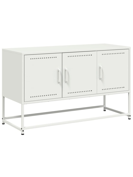 Tv skapītis, balts, 100,5x39x60,5 cm, tērauds