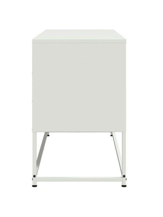 Tv skapītis, balts, 100,5x39x60,5 cm, tērauds