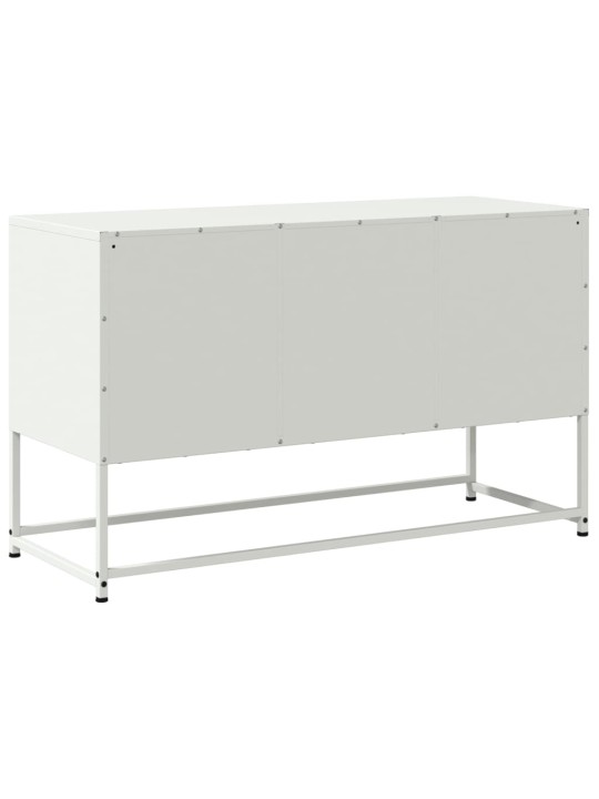 Tv skapītis, balts, 100,5x39x60,5 cm, tērauds