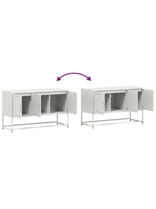 Tv skapītis, balts, 100,5x39x60,5 cm, tērauds