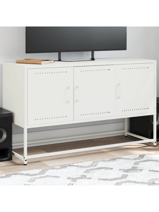 Tv skapītis, balts, 100,5x39x60,5 cm, tērauds