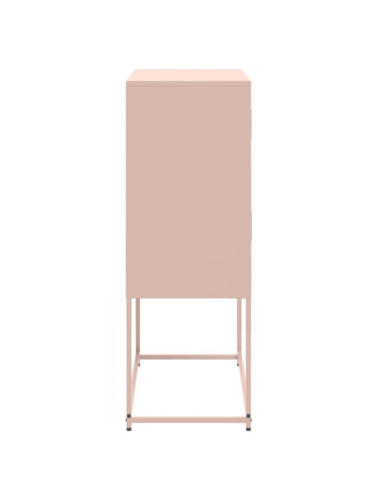 Kumode, rozā, 68,5x38,5x107 cm, tērauds