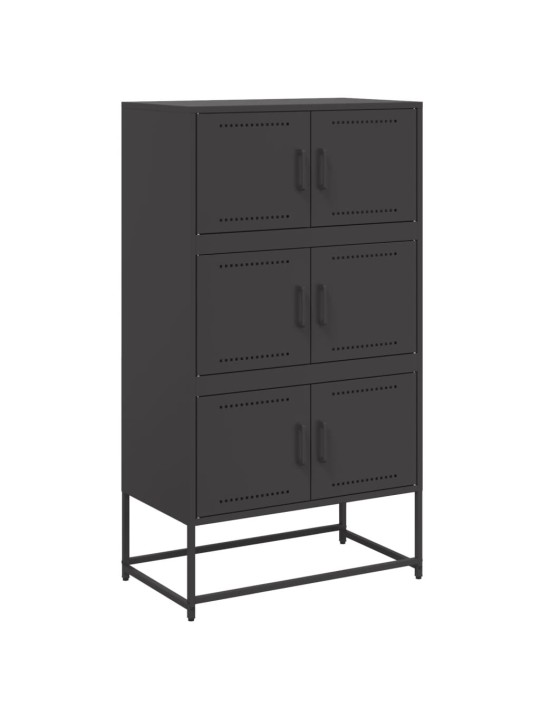Kumode, melns, 68,5x38,5x123,5 cm, tērauds