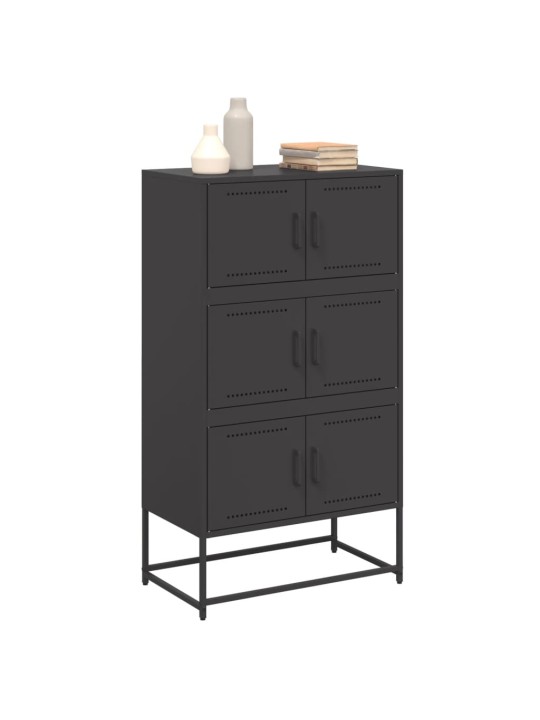 Kumode, melns, 68,5x38,5x123,5 cm, tērauds