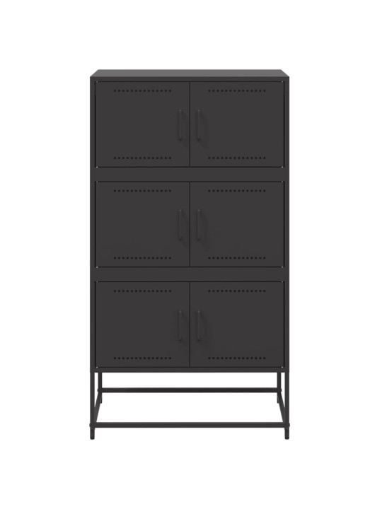 Kumode, melns, 68,5x38,5x123,5 cm, tērauds