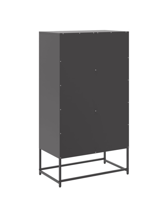 Kumode, melns, 68,5x38,5x123,5 cm, tērauds