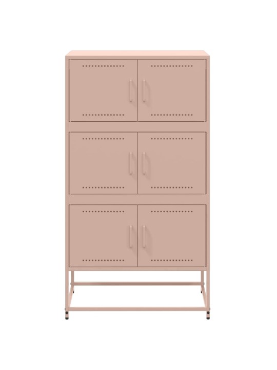 Kumode, rozā, 68,5x38,5x123,5 cm, tērauds