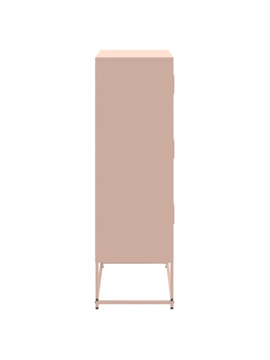 Kumode, rozā, 68,5x38,5x123,5 cm, tērauds