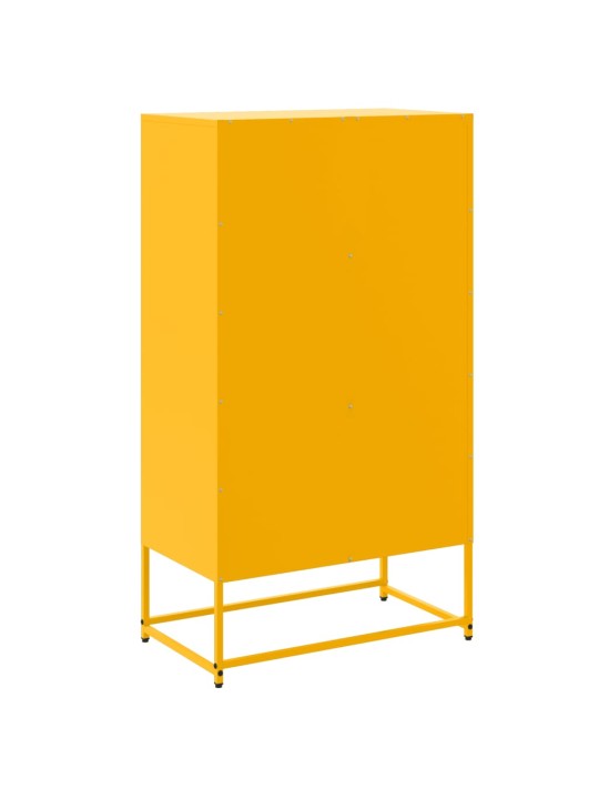 Kumode, sinepju dzeltena, 68,5x38,5x123,5 cm, tērauds