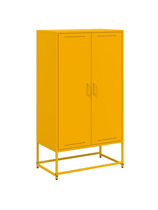 Augstais skapītis, sinepju dzeltens, 68,5x38,5x123,5cm, tērauds