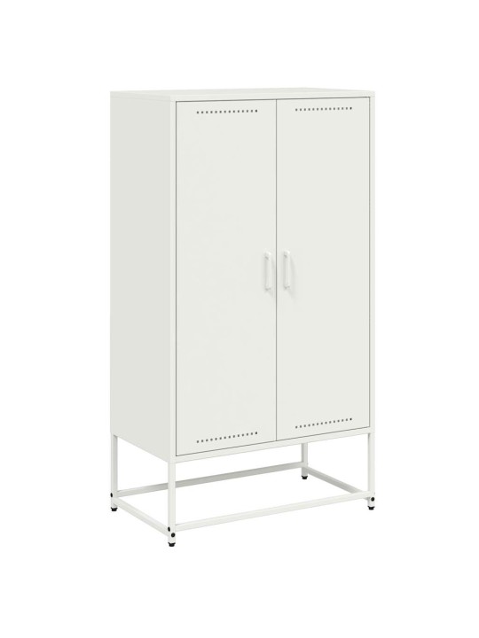 Augstais skapītis, balts, 68,5x38,5x123,5 cm, tērauds