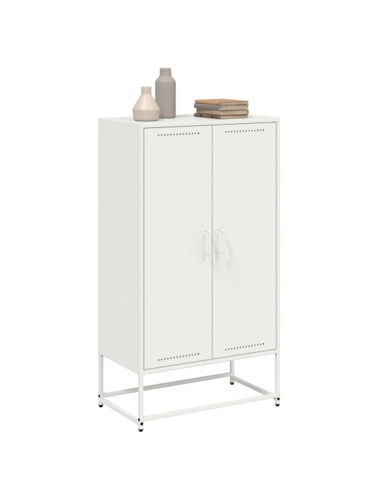 Augstais skapītis, balts, 68,5x38,5x123,5 cm, tērauds