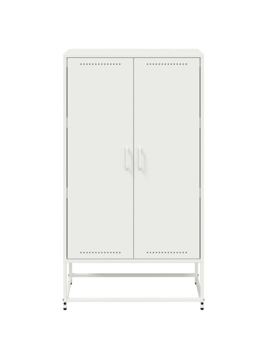 Augstais skapītis, balts, 68,5x38,5x123,5 cm, tērauds