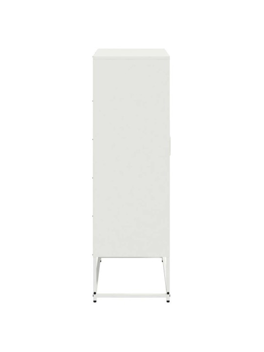 Augstais skapītis, balts, 68,5x38,5x123,5 cm, tērauds