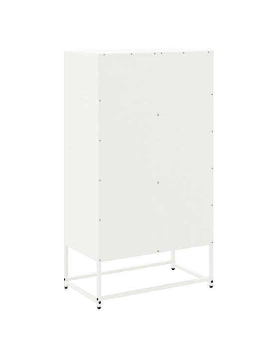 Augstais skapītis, balts, 68,5x38,5x123,5 cm, tērauds