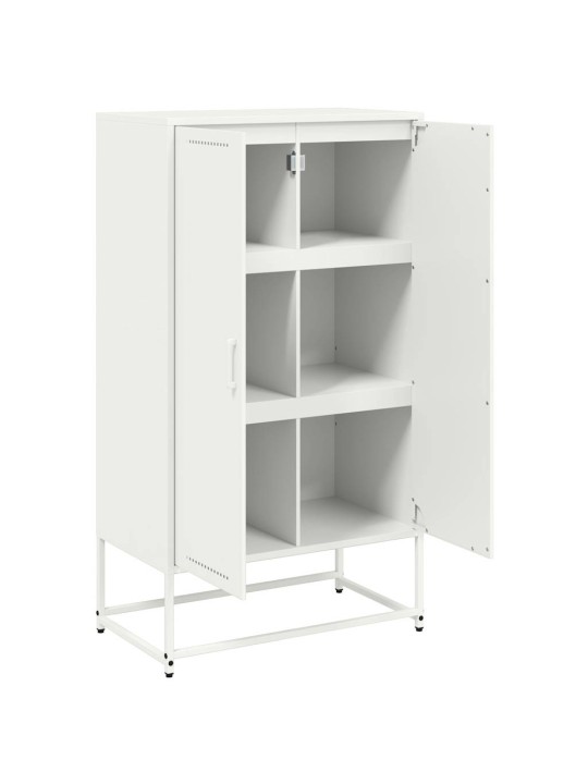 Augstais skapītis, balts, 68,5x38,5x123,5 cm, tērauds