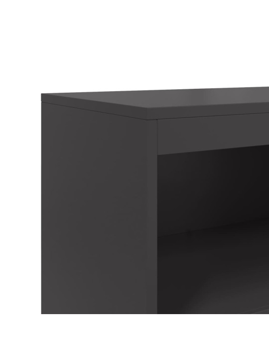 Augstais skapītis, melns, 68,5x38,5x123,5 cm, tērauds