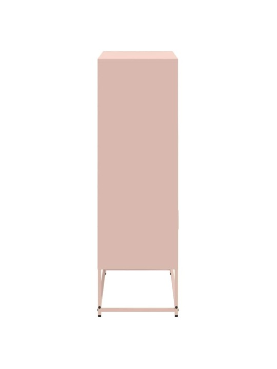 Augstais skapītis, rozā, 68,5x38,5x123,5 cm, tērauds