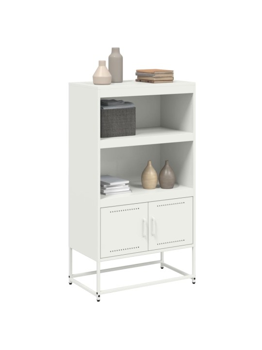 Augstais skapītis, balts, 68,5x38,5x123,5 cm, tērauds