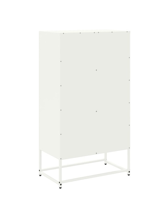 Augstais skapītis, balts, 68,5x38,5x123,5 cm, tērauds
