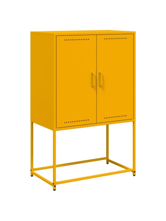 Augstais skapītis, sinepju dzeltens, 68,5x38,5x107 cm, tērauds
