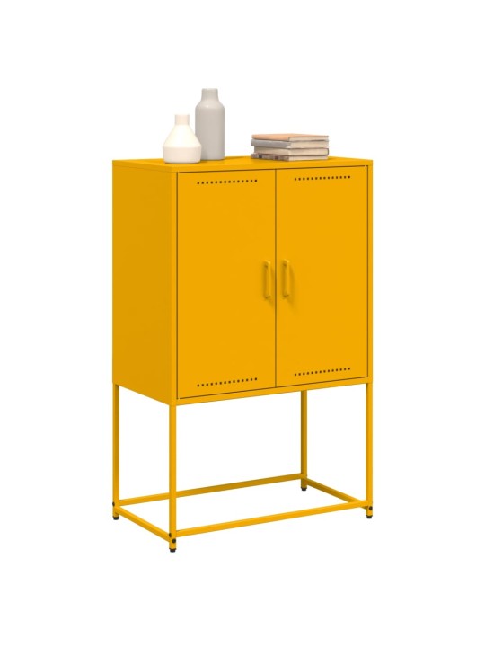 Augstais skapītis, sinepju dzeltens, 68,5x38,5x107 cm, tērauds