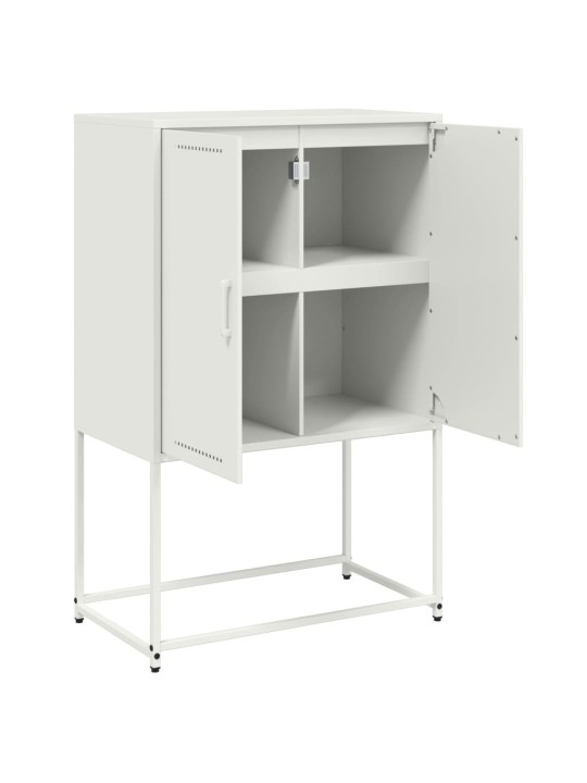 Augstais skapītis, balts, 68,5x38,5x107 cm, tērauds