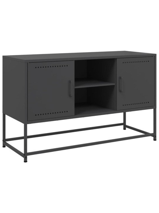 Tv skapītis, 100,5x39x60,5 cm, tērauds, melns