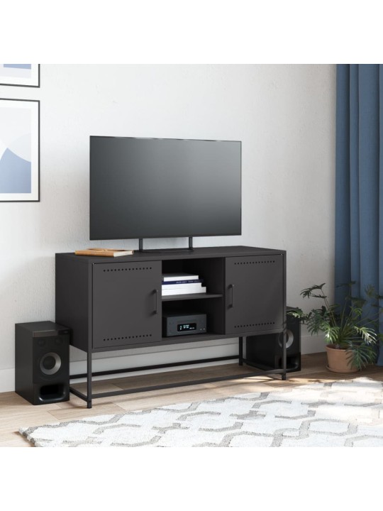 Tv skapītis, 100,5x39x60,5 cm, tērauds, melns