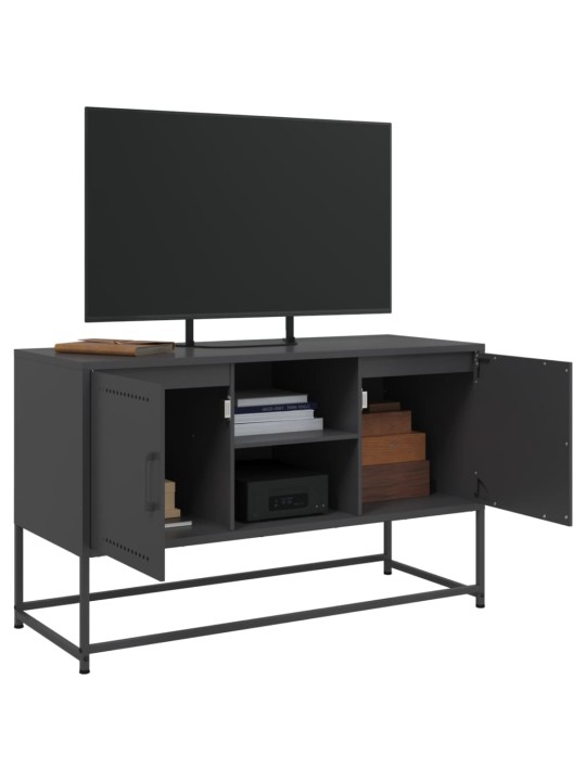 Tv skapītis, 100,5x39x60,5 cm, tērauds, melns