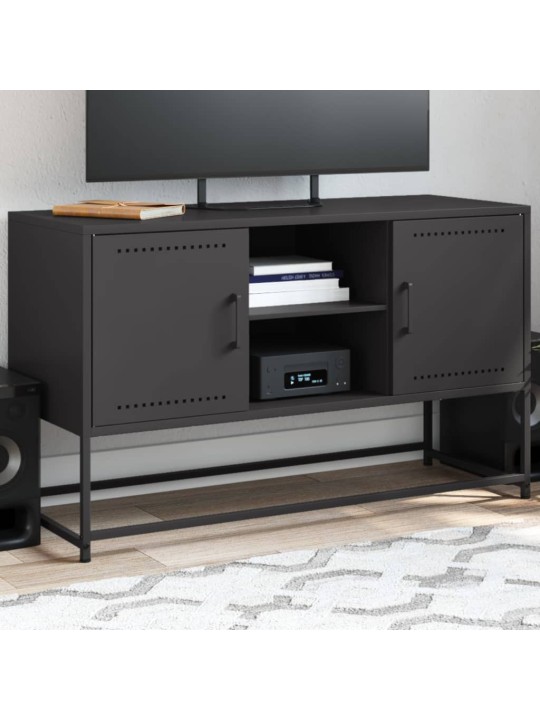 Tv skapītis, 100,5x39x60,5 cm, tērauds, melns