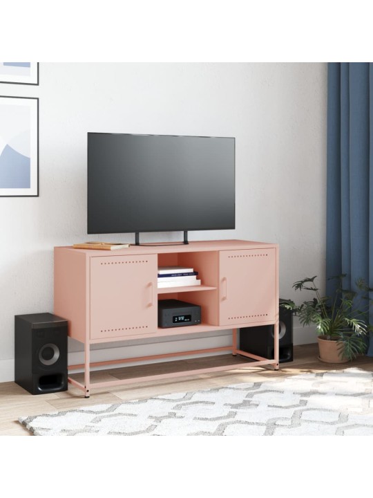 Tv skapītis, 100,5x39x60,5 cm, tērauds, rozā
