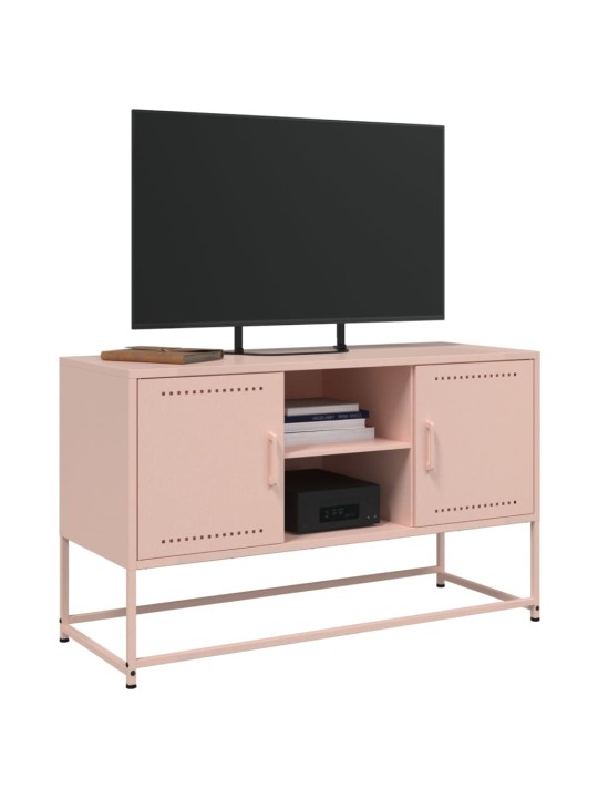 Tv skapītis, 100,5x39x60,5 cm, tērauds, rozā