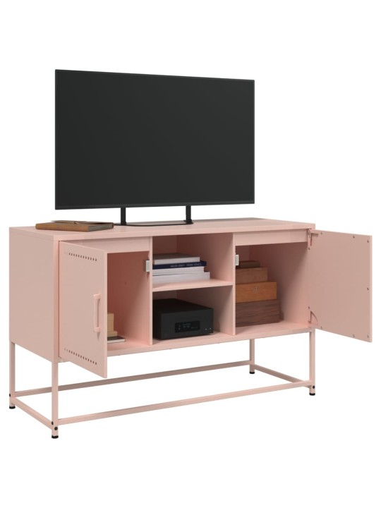 Tv skapītis, 100,5x39x60,5 cm, tērauds, rozā