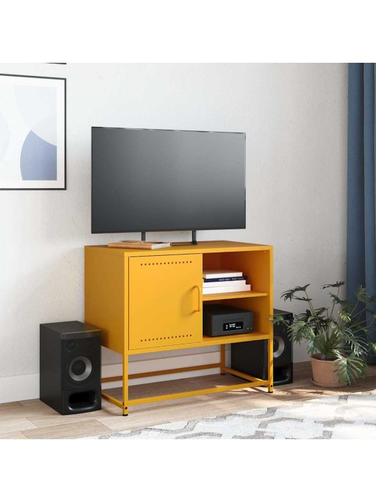 Tv skapītis, 68x39x60,5 cm, tērauds, sinepju dzeltens