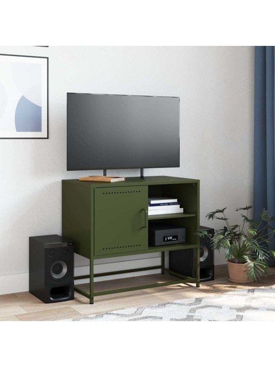 Tv skapītis, 68x39x60,5 cm, tērauds, olīvu zaļš