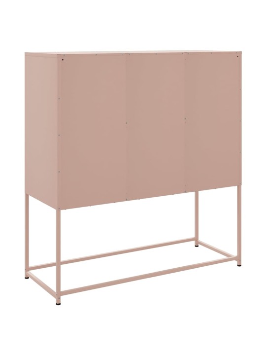 Augstais skapītis, rozā, 100,5x39x107 cm, tērauds