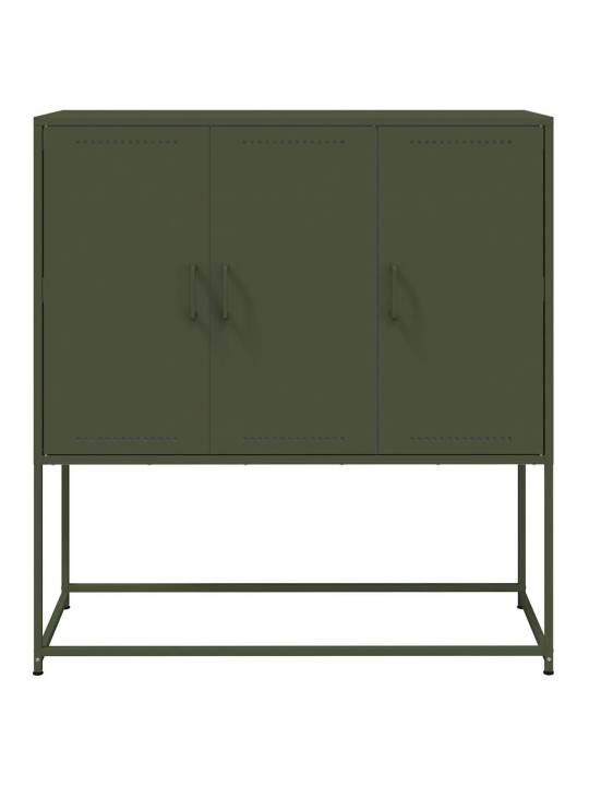 Augstais skapītis, olīvu zaļš, 100,5x39x107 cm, tērauds