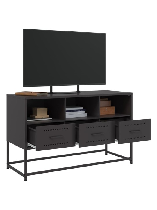 Tv skapītis, 100,5x39x60,5 cm, tērauds, melns