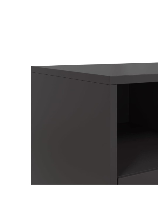 Tv skapītis, 100,5x39x60,5 cm, tērauds, melns