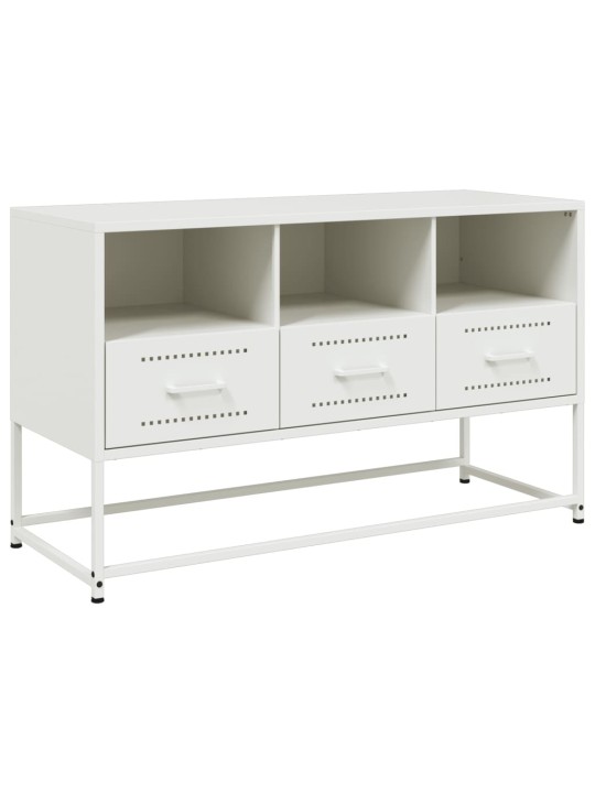 Tv skapītis, balts, 100,5x39x60,5 cm, tērauds