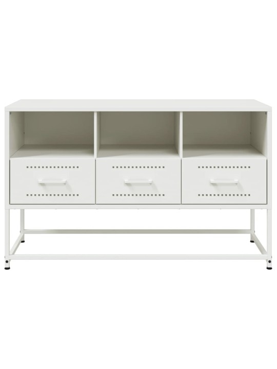 Tv skapītis, balts, 100,5x39x60,5 cm, tērauds